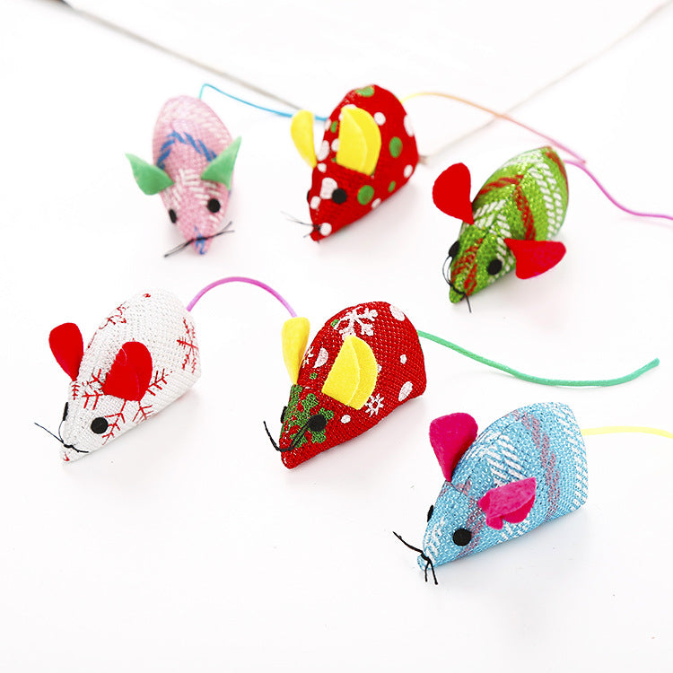 Plush Mouse Cat Toy - Interactive Christmas Gift