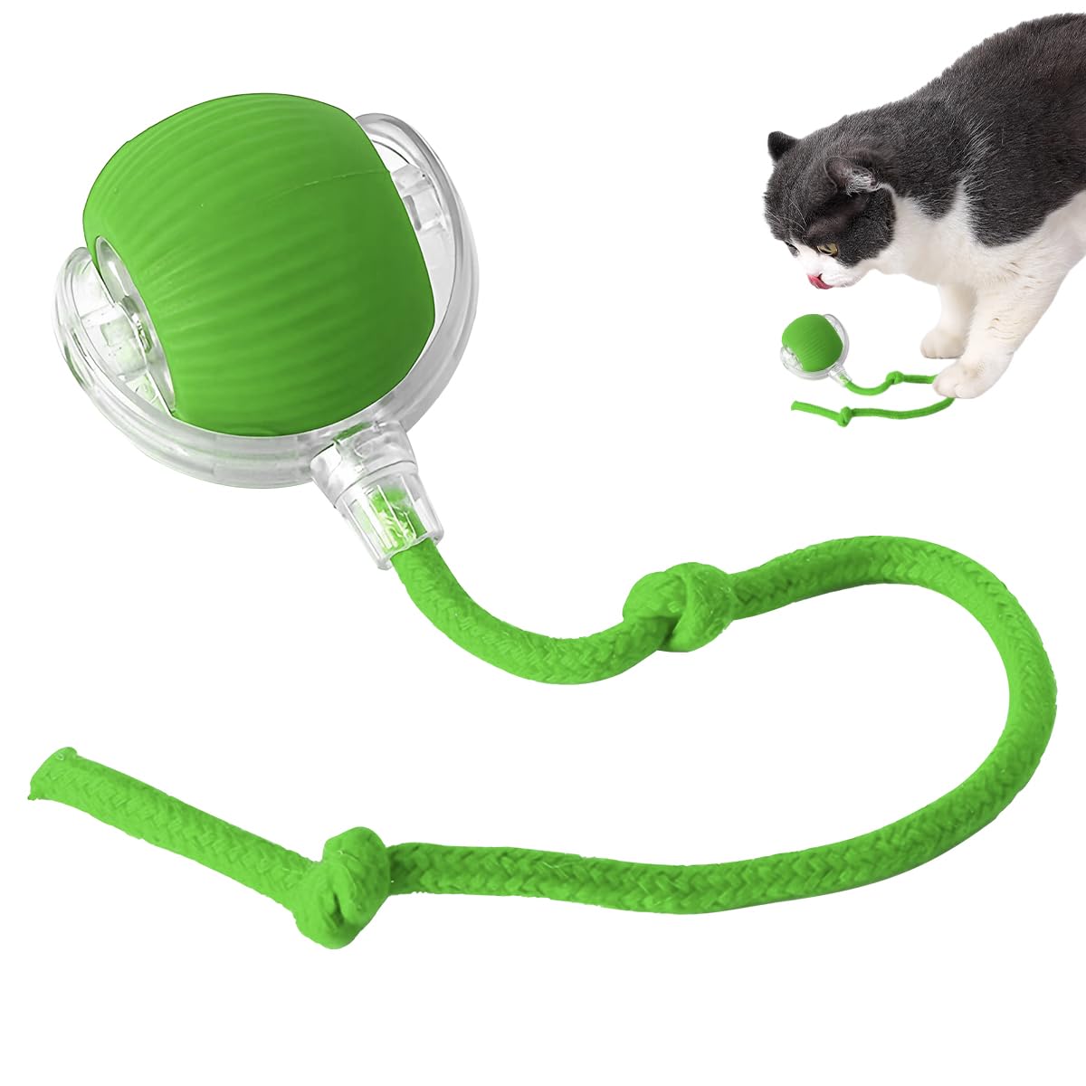 Interactive Ball Toy with Rope — Indoor Cats