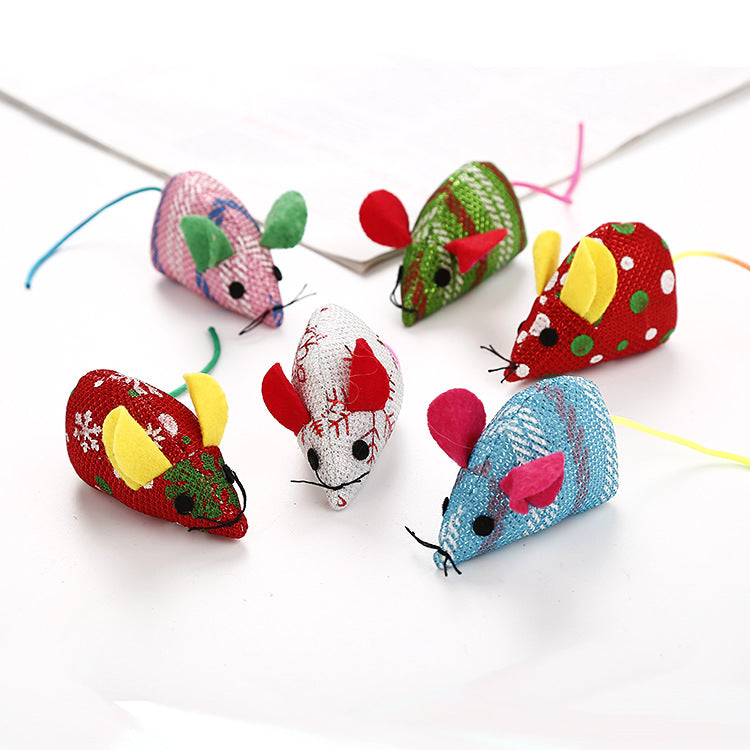 Plush Mouse Cat Toy - Interactive Christmas Gift