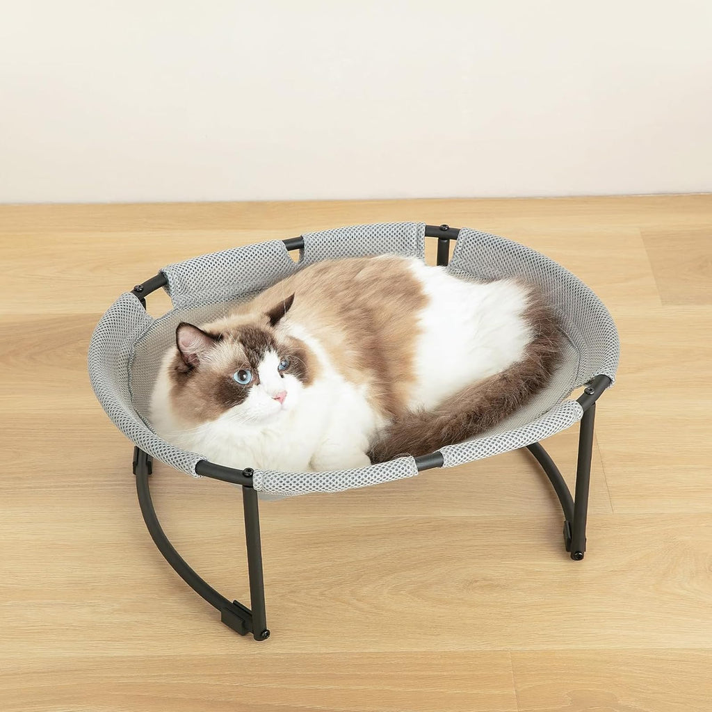 Cat Bed Breathable Cat Hammock Free-Standing Elevated Cat Bed for Indoors and Outdoors Easy Assembly Cat Hammock Bed with Removable Washable Mesh for Cats up to 30 lbs 20 in x 16.5 in x 8 in