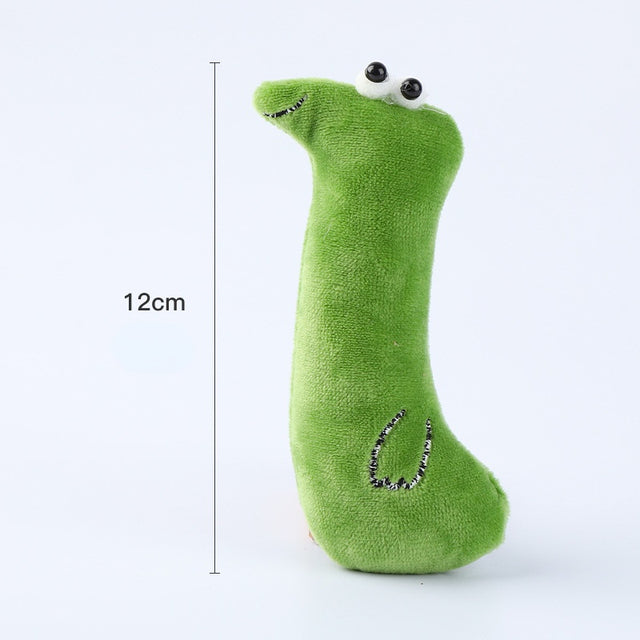 Bite-Resistant Mint Plush Cat Toy for Interactive Play