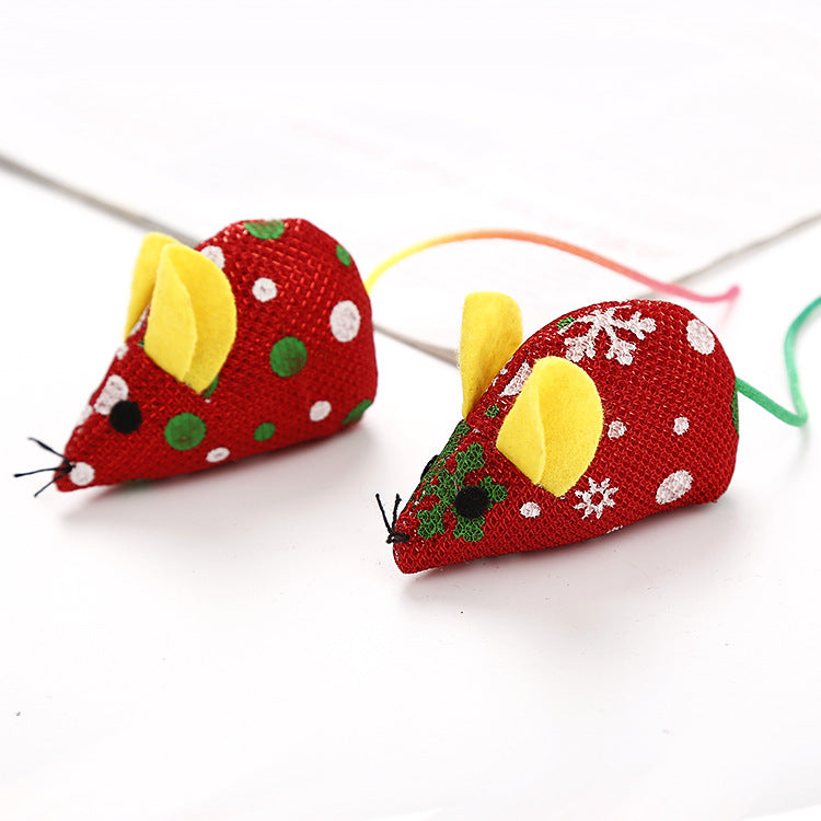 Plush Mouse Cat Toy - Interactive Christmas Gift